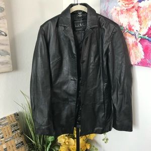 Nicole Miller Women’s Black Leather Jacket Size M